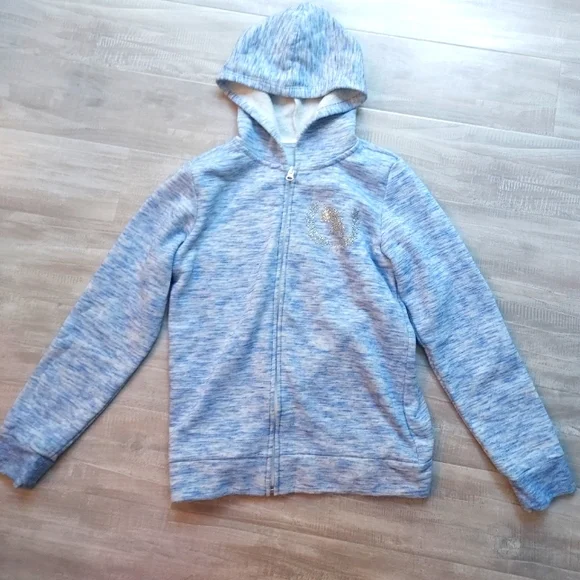 Blue, soft, hooded, unicorn sweatshirt - Picture 1 of 4